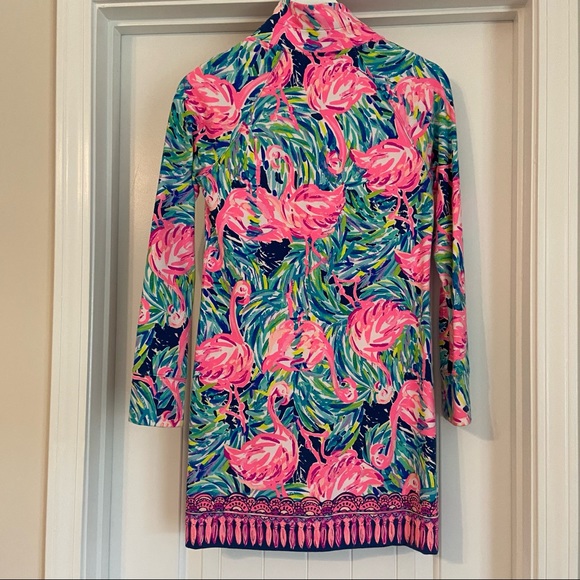 Lilly Pulitzer Skipper Popover Dress Flamenco - Picture 2 of 3